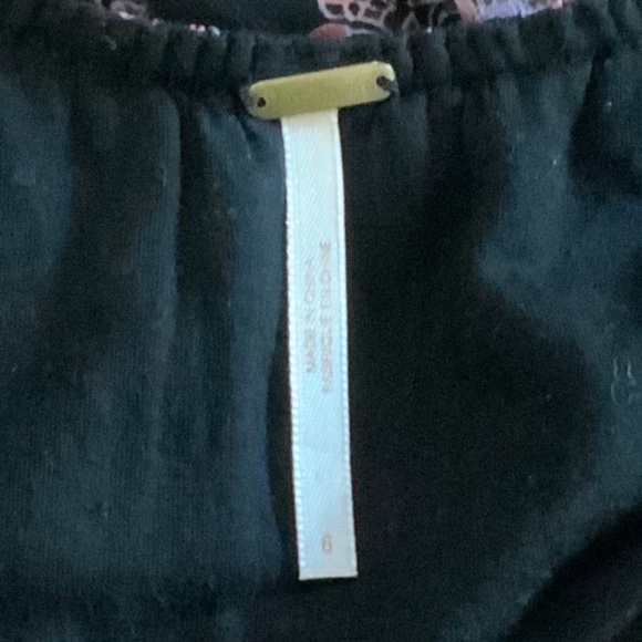 Free People Lace Boho Festival Moroccan Printed Yoke Maxi Dress Size 6 - Picture 10 of 12